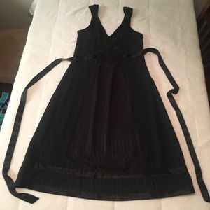 Marc Jacobs tieback silk little black dress size 2